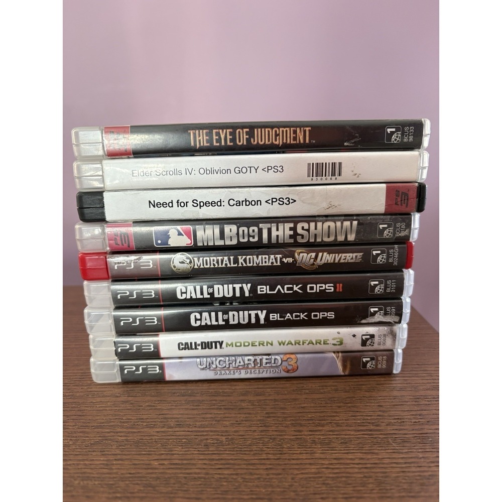 PlayStation 3 Game Lot‎ of 9 Call Of Duty Mortal Combat Oblivion Uncharted 3